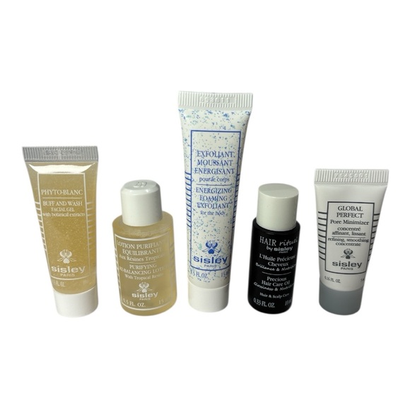 Sisley Paris 8 Pc Travel Size Cloth Toiletries Bag With Skin Care Le Phyto Rouge - Picture 5 of 8